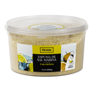 Espuma de sal marina de Santa Pola con cítricos