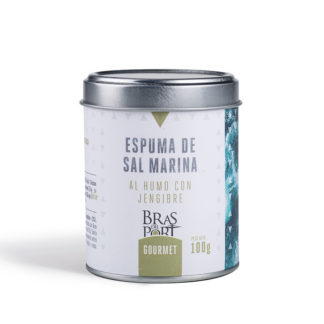 Espuma de sal marina de Santa Pola al humo con jenjibre